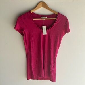 Banana Republic Pink Fitted Short Sleeve T-Shirt
